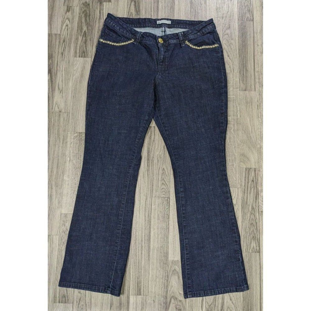 (3/$35) Lee 18W Medium Slender Secret Lower On Waist Embroidered Bootcut Jeans
